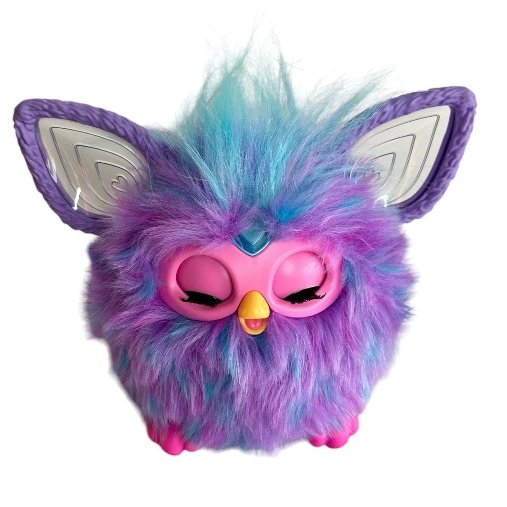 2023 Hasbro Furby Blue Purple Tie Dye  Plush Interactive Toy Tested No Box